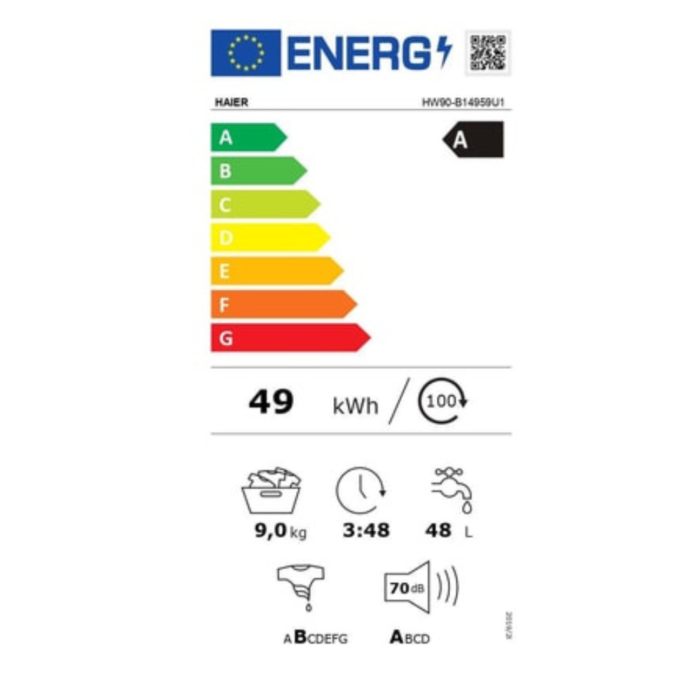 HAIER - Lave linge Frontal HW90-B14959U1 - Image 3